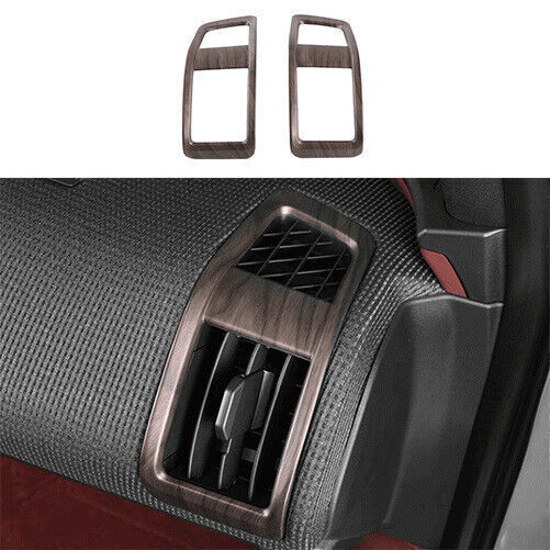 for Toyota BZ4X 23-2024 Peach Wood Grain Dashboard LR Air Outlet Frame Trim 2P