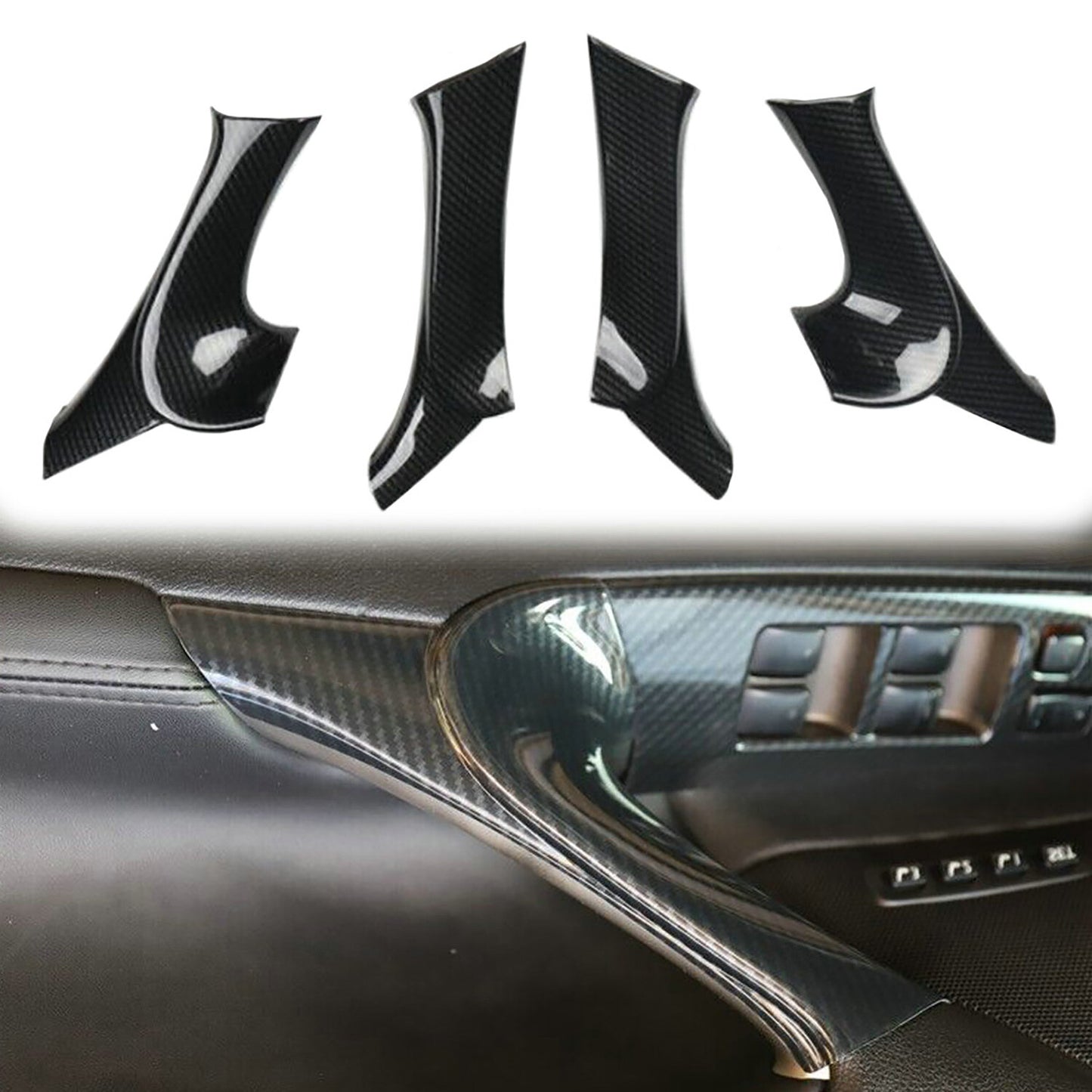 Carbon Fiber Interior Door Armrest Panel Trim for Lexus IS F250 F350 2006-2013