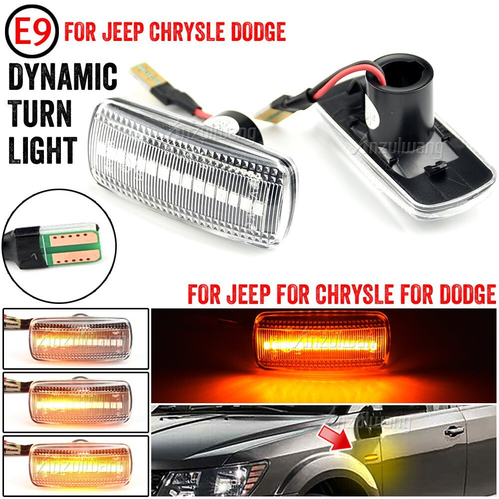 Dynamic Side Marker Light for Jeep Patriot Liberty for Chrysler for Dodge for Lancia Flavia