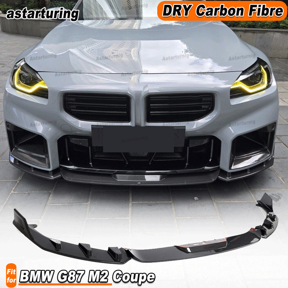 Fit for BMW G87 M2 Coupe 2022-24 DRY CARBON Front Bumper Lip Spoiler Splitters