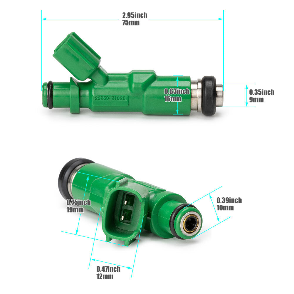 4-piece fuel injector kit for Toyota Prius Echo for Scion xA xB 1.5L l4 23250-21020
