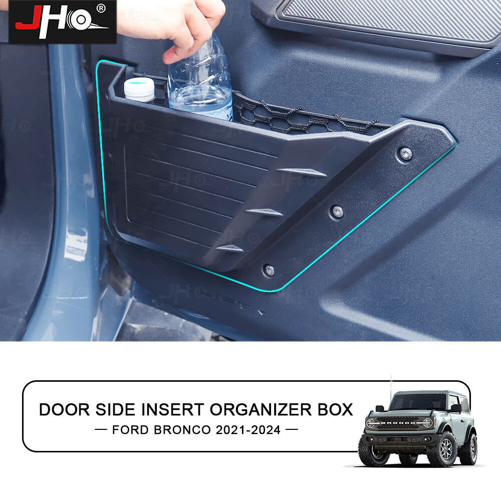 2 PCS Door Armrest Storage Box Tray Bin Kit for Ford Bronco 2021 2022 2023