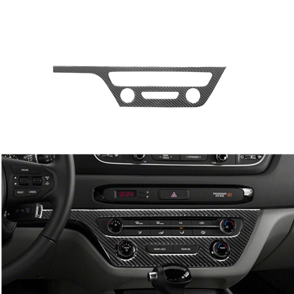 Carbon Fiber Manual Air Conditioning Control Trim Cover for Kia Sedona 2015-2016