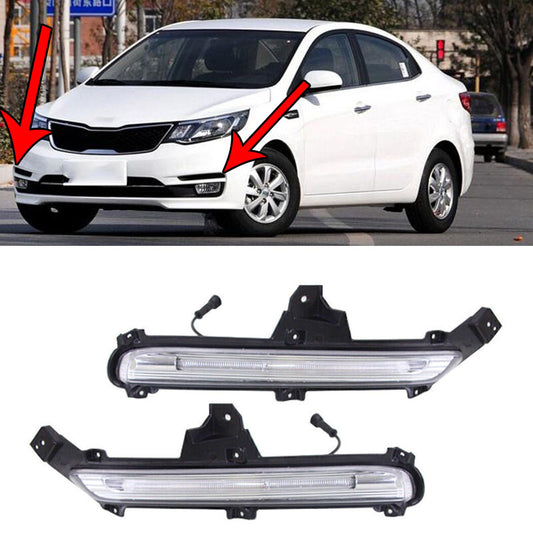 for KIA K2 2015-2016 ABS LED Auto Daytime Running Light DRL Daylight Fog Lamp