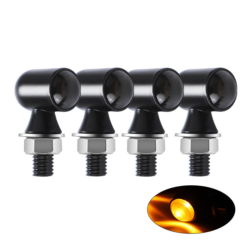 4X LED Amber Blinker Light Motorcycle Turn Signals Indicator Universal for Mini Lamp