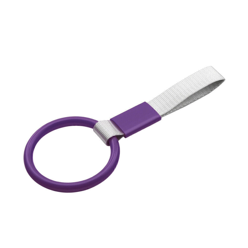 ROUND PURPLE JDM TSURIKAWA RING SUBWAY TRAIN BUS HANDLE STRAP CHARM DRIFT