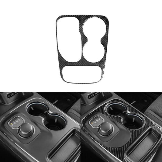 Carbon Fiber Console Watercup Frame Cover Trim for Dodge Durango 2014-2020 TypeA