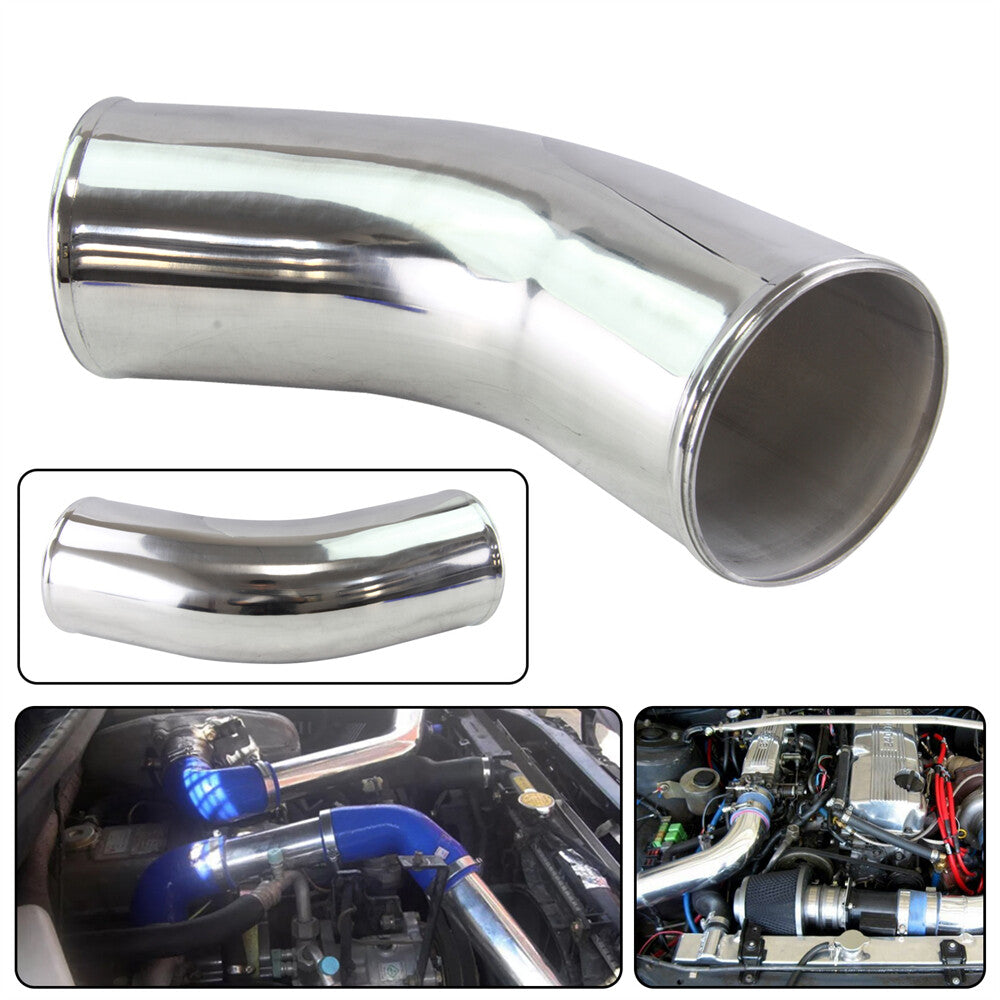 45 Degree 102mm 4 inch Aluminum Intercooler Intake Pipe Piping Tube Hose