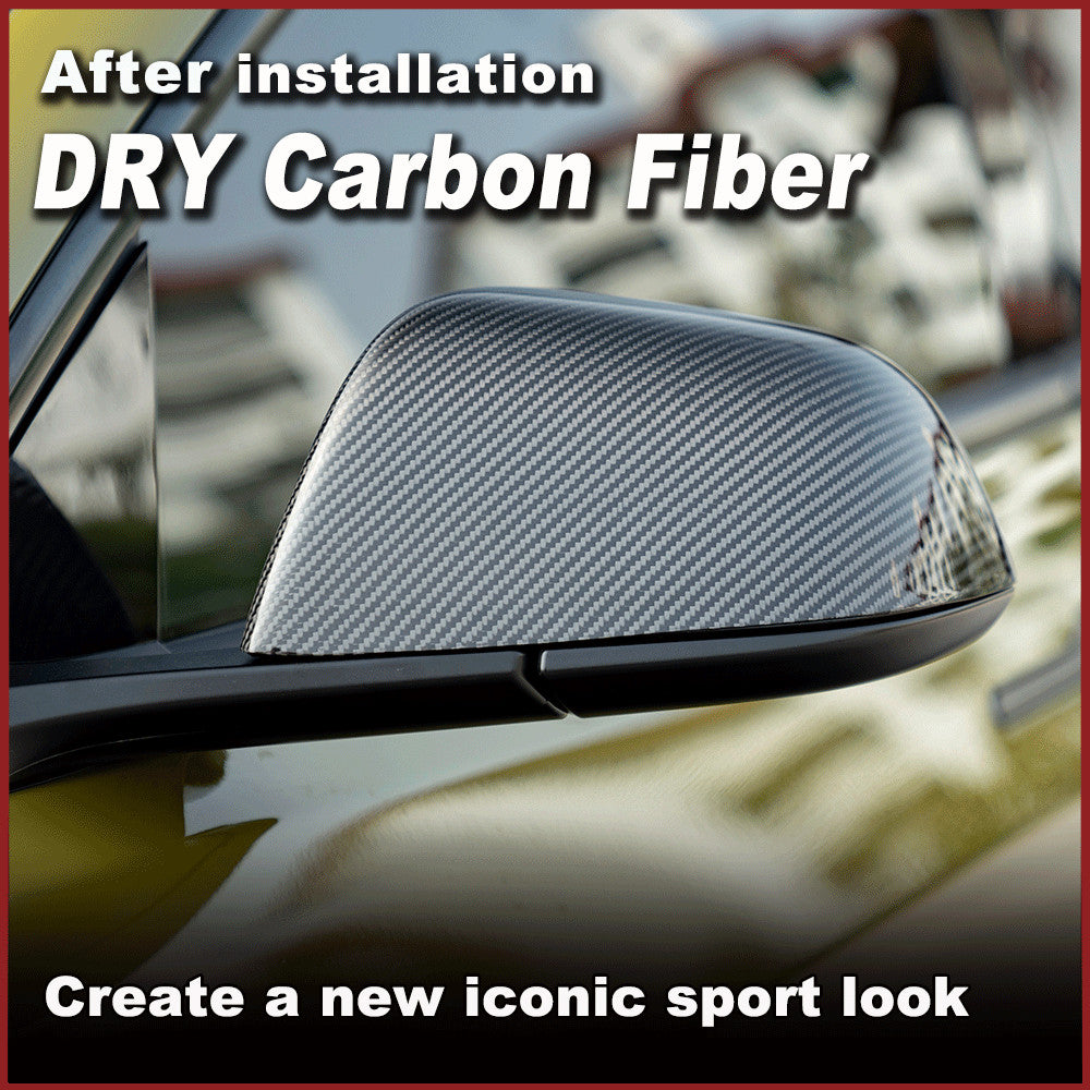 Fit for Tesla Model 3 2017-2023 Add on DRY Carbon Fiber Side Mirror Cover Caps