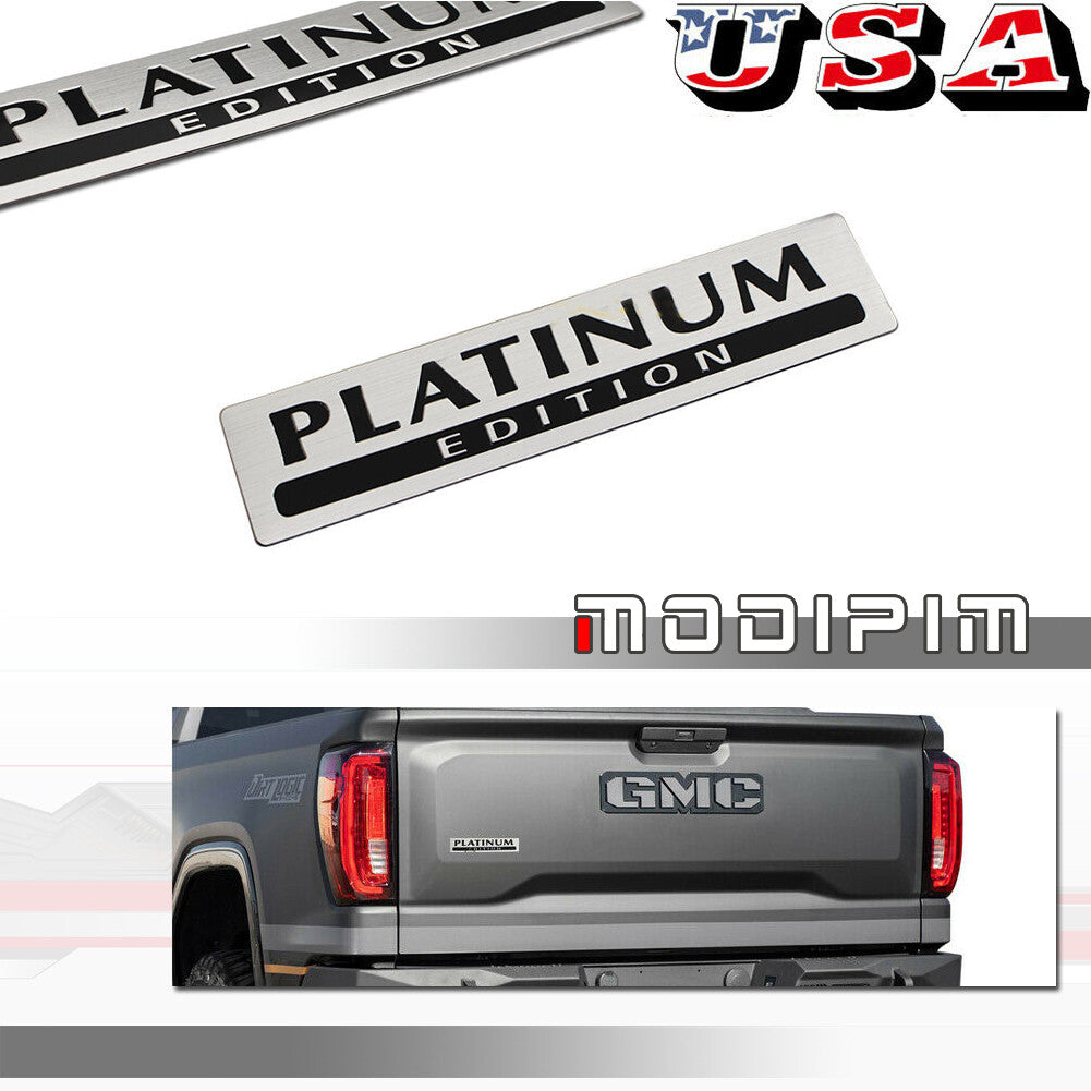 Aluminum Platinum Edition Car SUV Rear Fender Trunk Sticker Badge Sticker