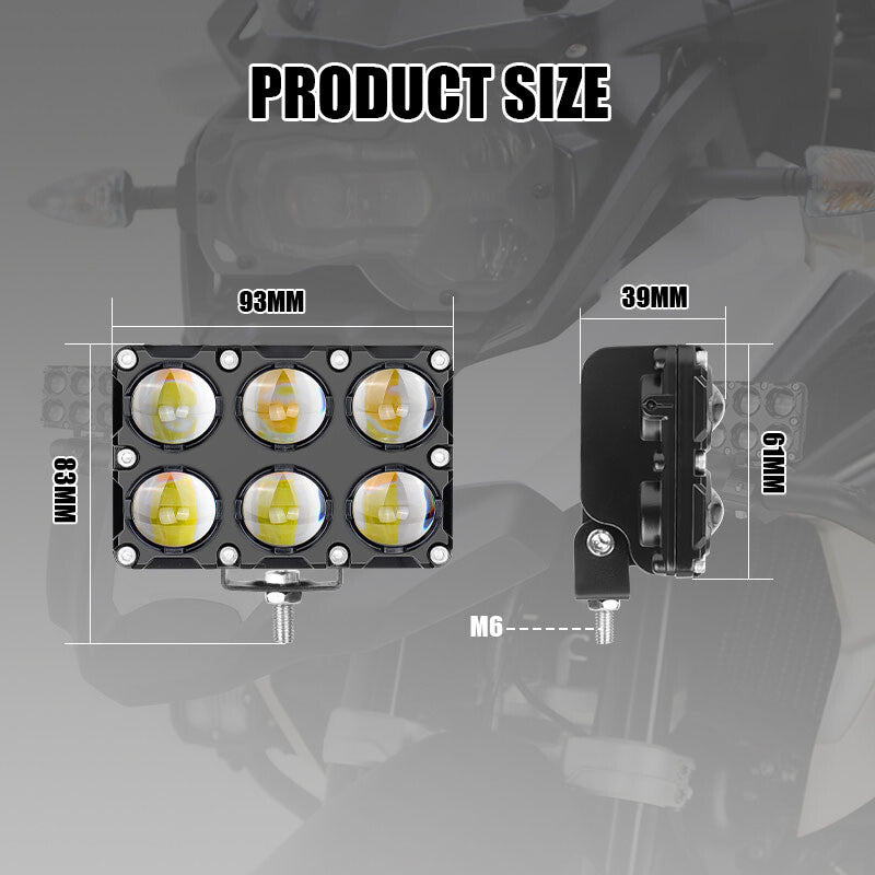 1X 24W Yellow White LED Work Light Bar Fog Driving Lamp Spot Pods Truck SUV ATV