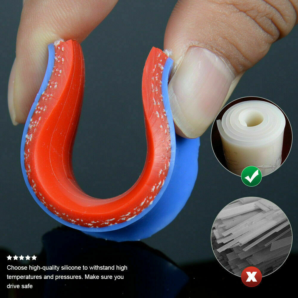 Red silicone radiator hose clamp kit for 86-93 for Ford for Mustang GT LX Cobra 5.0