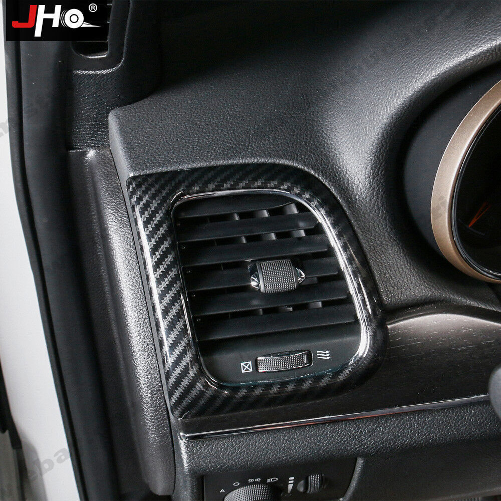 ABS Carbon Grain Side Vent Outlet Cover Trim for Jeep Grand Cherokee 2014-2020