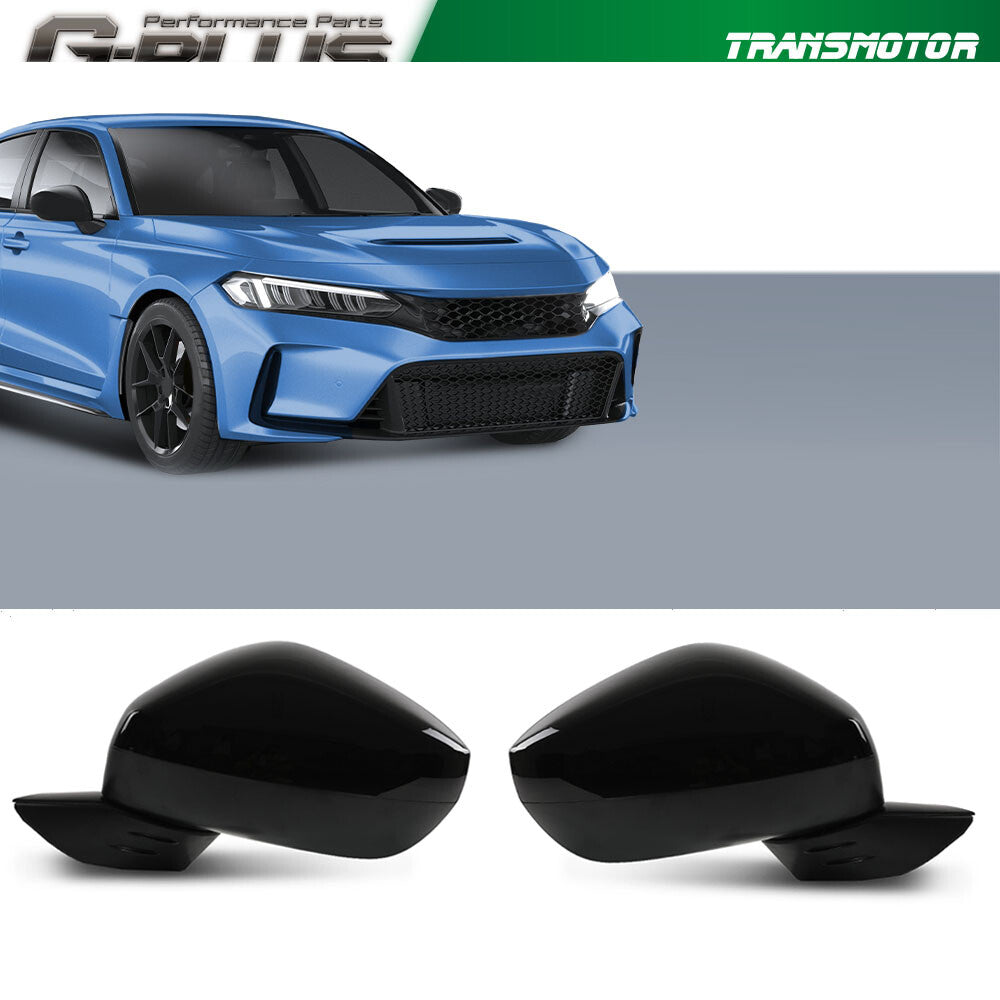 Right and left 3-pin power adjustment black mirror finish kit for 2023 for Honda for Civic