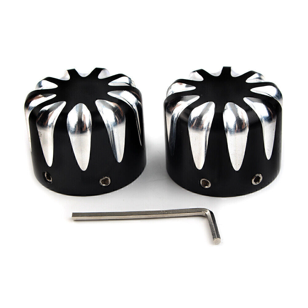 CNC Motorcycle Front Axle Cap Nut Cover?Black for Harley Electra Glide Sportster