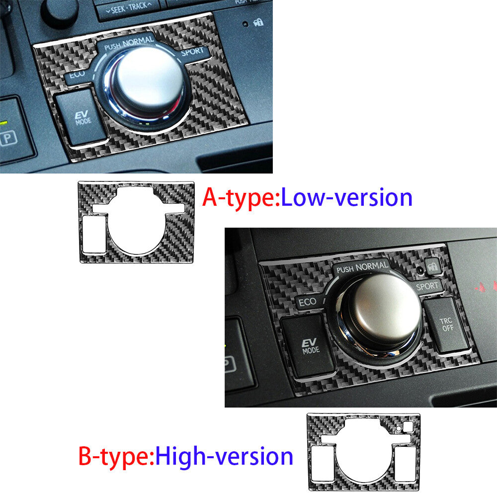 for Lexus CT200h 2011-2017 RHD Center Consol Drive Mode Button Trim Carbon Fiber