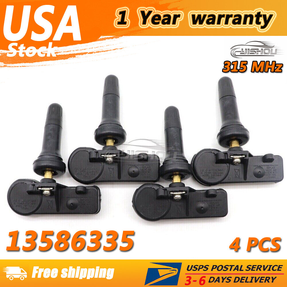 Set of 4pcs 13586335 Tire Pressure Monitoring Sensors TPMS Fit for Chevy for GMC US