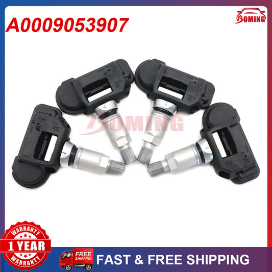 A0009053907 4 new TPMS Tire Pressure Sensors for Mercedes C/S/E/GLS/GLC/Metris
