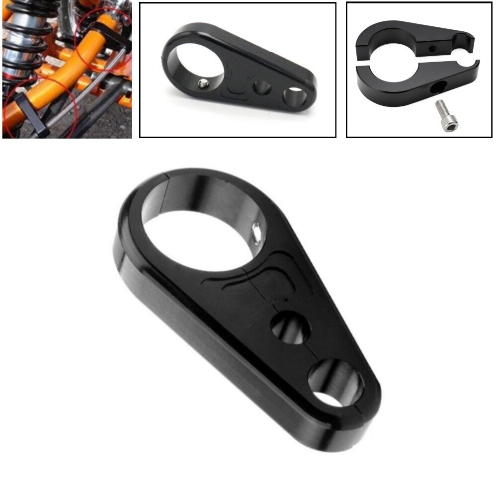 Black Cable Clamp for Clutch Cable 1 Inch Frame/Handlebars for Harley Davidson