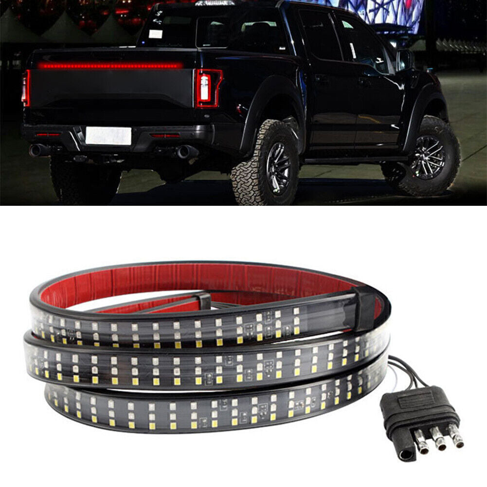 60 Triple Row Truck Tailgate Light Bar LED Strip Reverse Brake Turn Signal