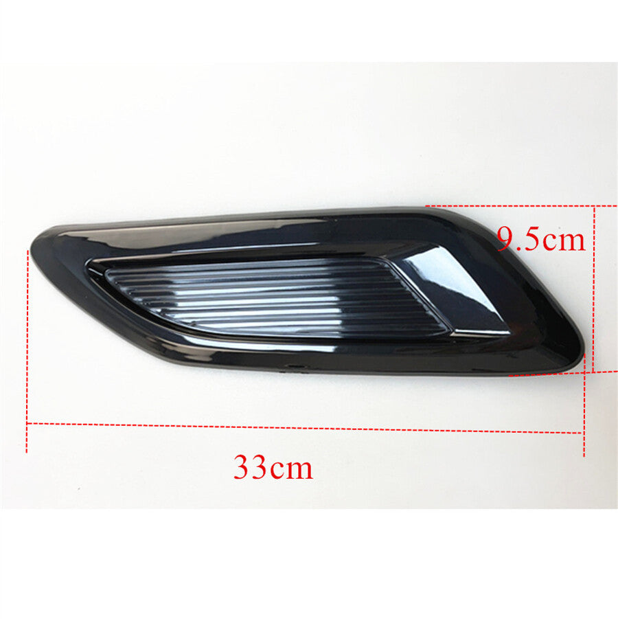 3PCS Universal Black Car Air Flow Intake Hood Scoop Vent Bonnet Decorative Cover