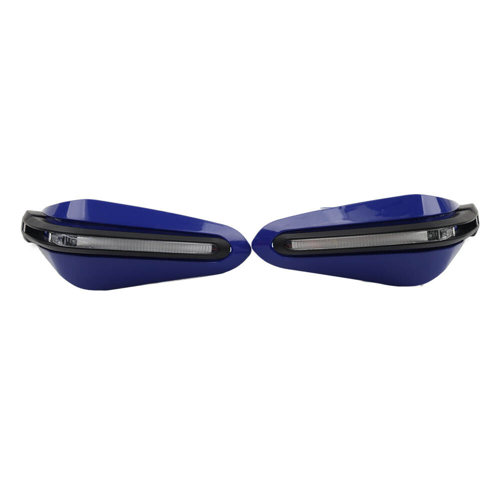 Universal 7/8 Motorcycle Handguard Blue W/ LED Light For Dirt Bike ATV