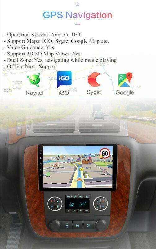 9Inch Android 10.1 Radio Navigation for Chevy Tahoe Suburban for GMC for Yukon 2007-2013