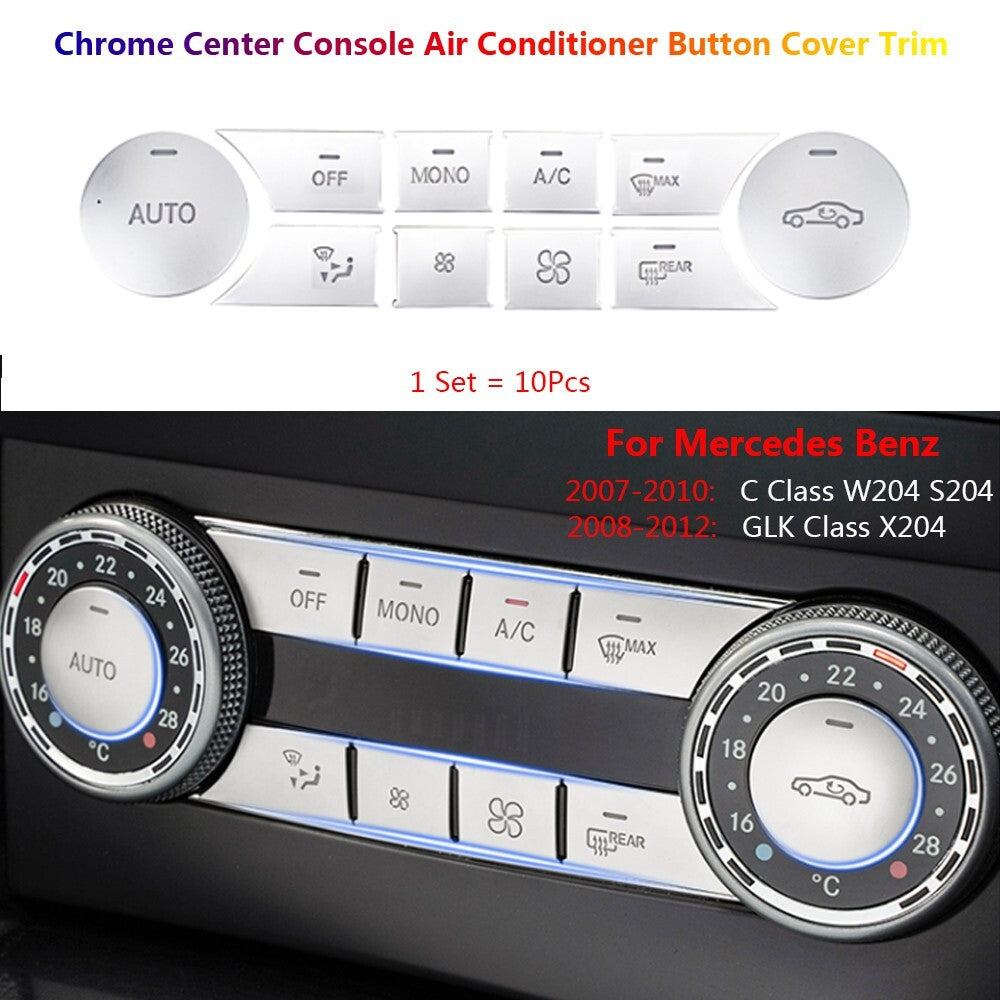 for Mercedes-Benz C GLK W204 X204 Auto Car Console Air AC MONO Switch Cover Trim