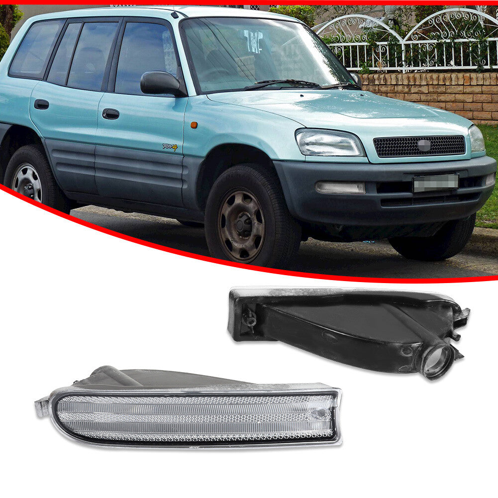 Transparent front corner turn signal lens (left + right) applicable to 96-97 for Toyota Rav4.