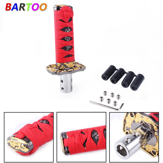 10cm Universal Samurai Sword Shift Knob Shifter Katana Metal Gear Shift Knob