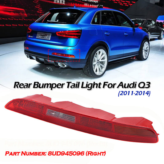 The reverse stop light on the lower right rear bumper is applicable to for Audi vehicles from the third quarter of 2011-2014.