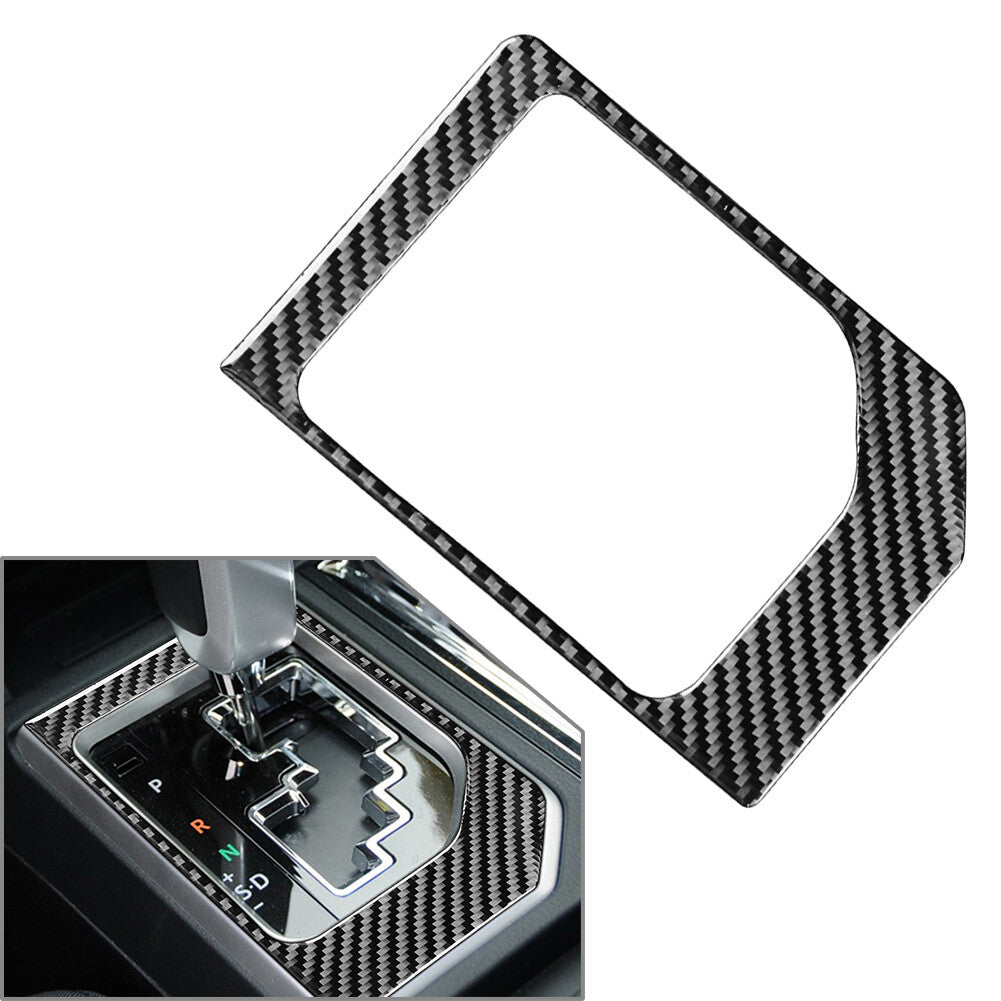 Carbon Fiber Inner Gear Shift Panel Cover Trim Black for Toyota Tundra 2014-2021