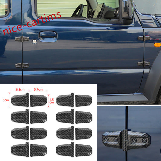 Carbon Fiber ABS Car Side Door Hinge Protector Trim for Suzuki for Jimny 4Door 2019+