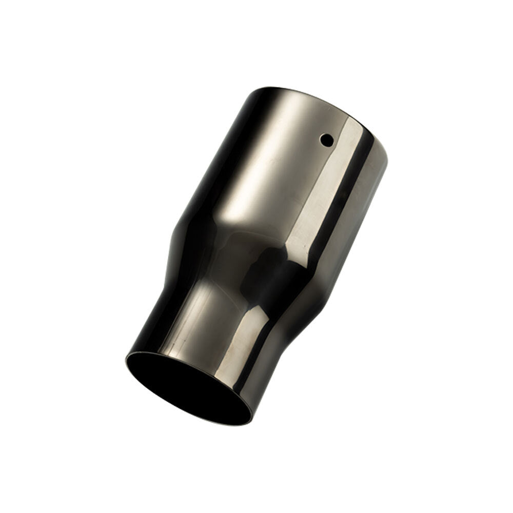 2.5'' Inlet Universal Welding Tail Tip Exhaust Tips 3.5'' OD Black 180mm Rolled
