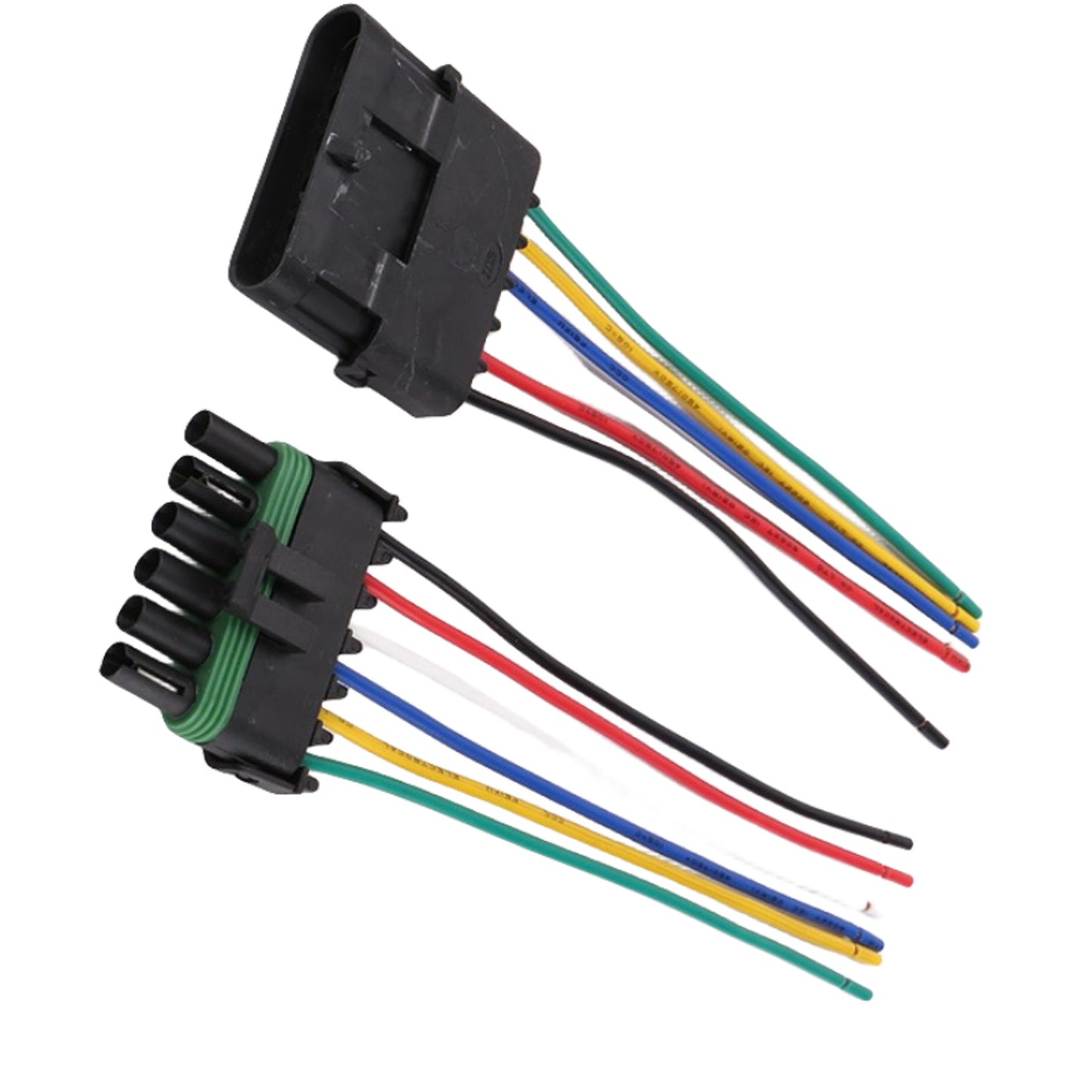 5 Pair Male Female 16 AWG Assembled Weather Pack 6 Pin Sealed Connector 6in Wire