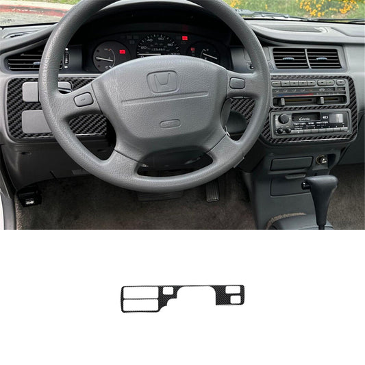 Carbon Fiber Center Console Panel Cover Trim for Honda for Civic 1992-1995 2DR