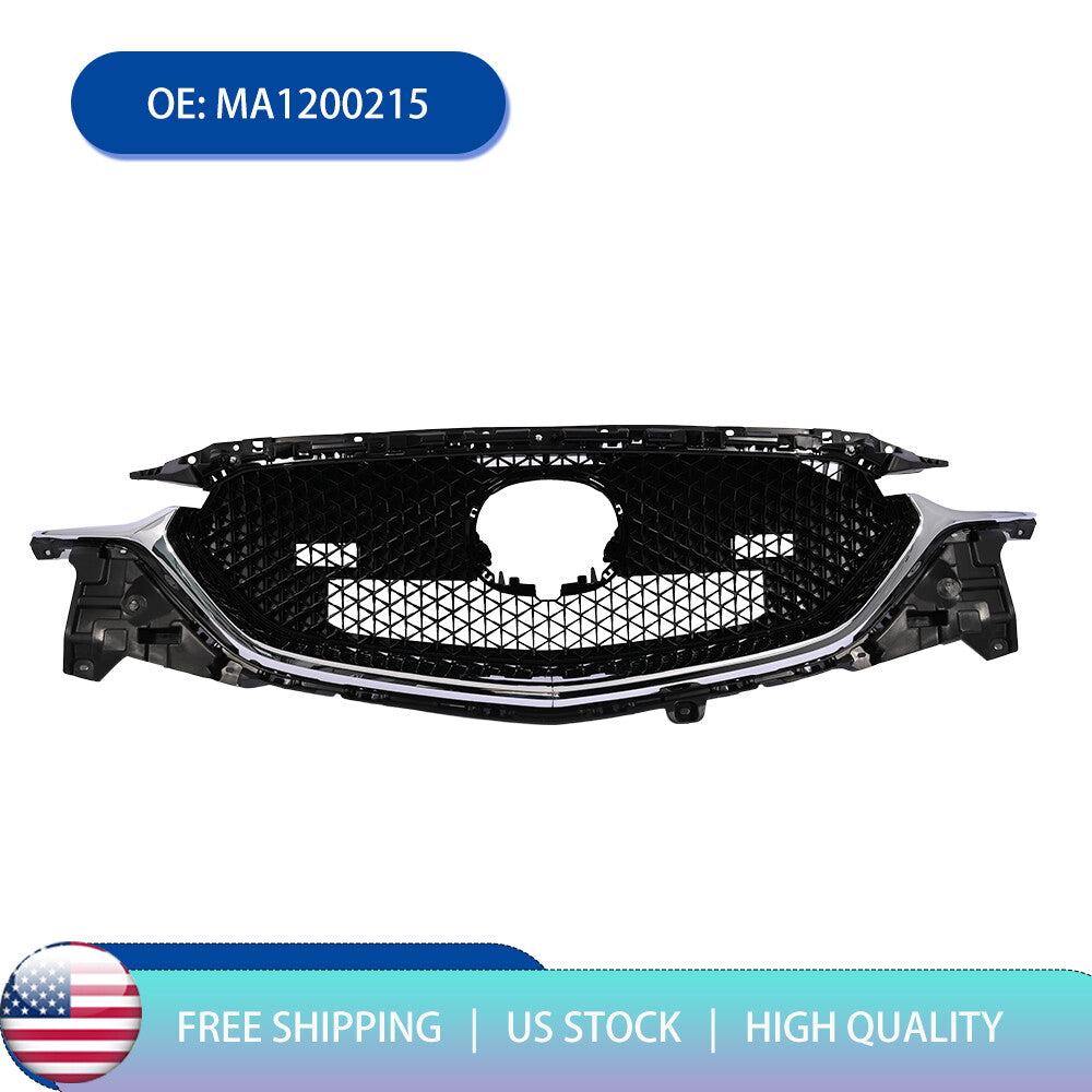 Grille Assembly For 2017-2021 for Mazda CX-5 Textured Dark Gray Shell Honeycomb