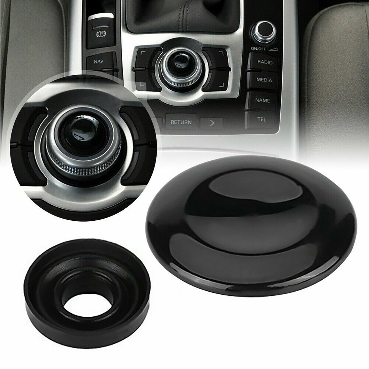 Joystick Control Center Button Cap Cover Knob Replacement for Audi A4 RS4 RS5