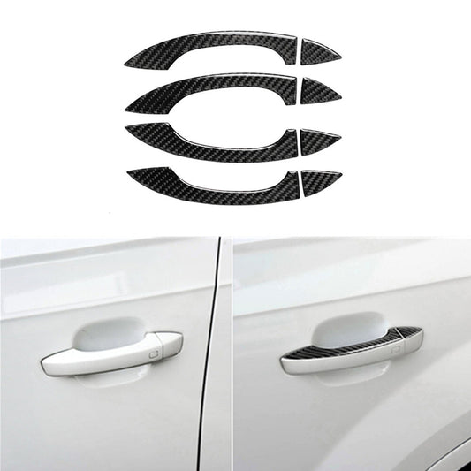 Car Outside Door Handle Trim Interior Carbon Fiber Sticker for Audi Q7 2016-2019