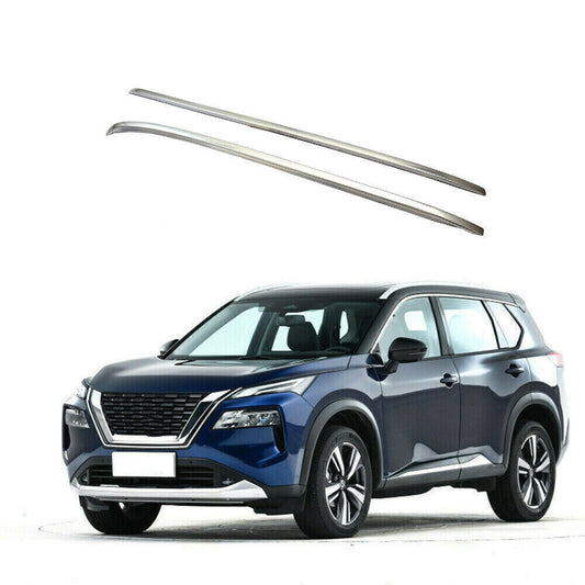 for Nissan Rogue 21-2023 Silver Roof Rack Side Rails Luggage Carrier Bar Trim 2X