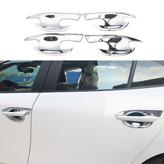 4P Chrome Exterior Side Door Handle Bowl Cover Trim for Mazda 3 Axela 2019-2023