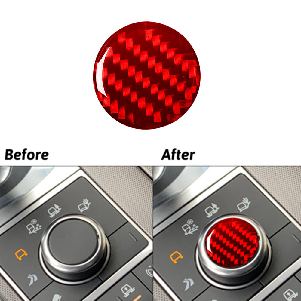 Red Carbon Fiber Shifter Panel Cover Trim For Land for Range Rover Sport 2014-2017