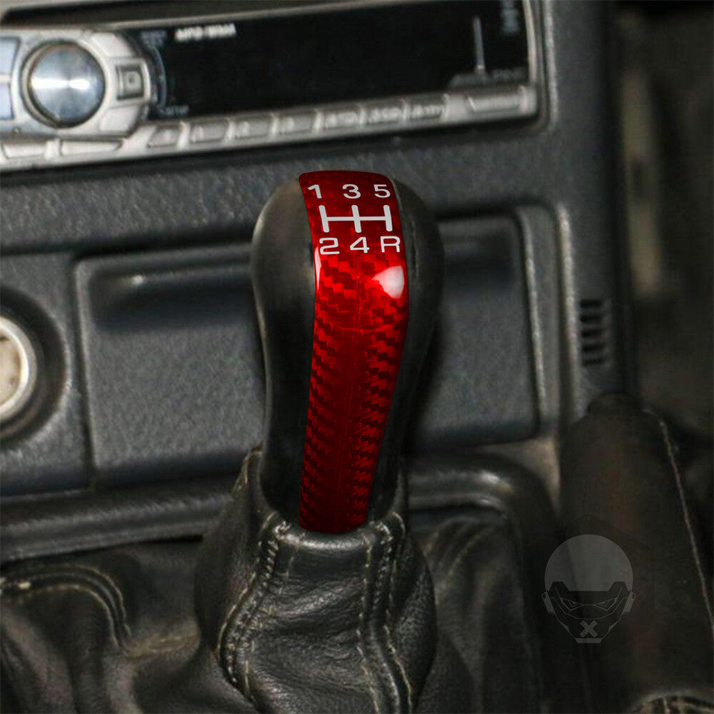 Red Carbon Fiber Console Gear Shift Knob Panel Cover for Nissan GTR R32 R33 R34