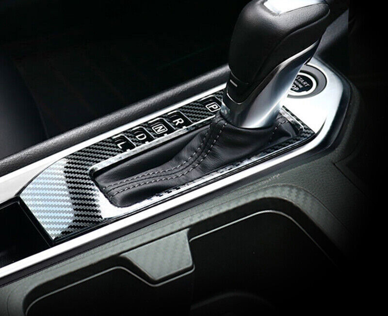Console Gear Shift Frame Cover Trim for Nissan Sentra 2020-22 Steel Carbon Fiber