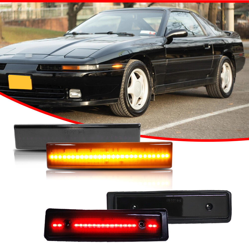 4-piece front + rear bumper LED side marker lights applicable to 1986-1989 for Toyota Celica