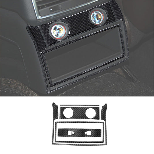 5Pcs Carbon Fiber Rear Control Frame Trim for Audi Q7 2007-2015