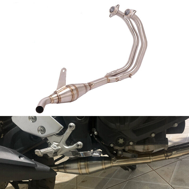 for Yamaha YZF R3 MT-25 Modified Exhaust Connected Header Front Pipe Link System