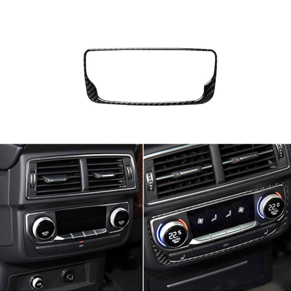 Carbon Fiber Rear Air Conditioner Panel Cover Sticker for Audi Q7 2016-19 Type B